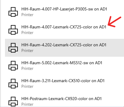 select printer
